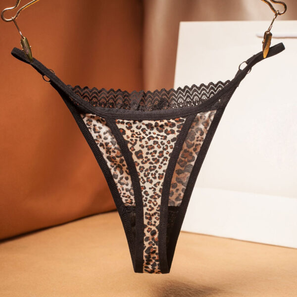 Sexy Lace Low Waist Leopard Printed G-string Intimates Briefs Panties - Image 18