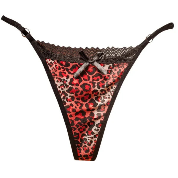 Sexy Lace Low Waist Leopard Printed G-string Intimates Briefs Panties - Image 6