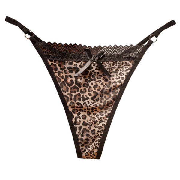 Sexy Lace Low Waist Leopard Printed G-string Intimates Briefs Panties - Image 14