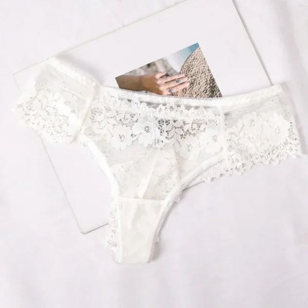 Elegant Female Sexy Floral Lace Briefs Design Panties - Image 3