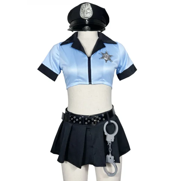 New Role Play Games Costume Sexy Set Lingerie Police Uniform Cosplay - Image 3