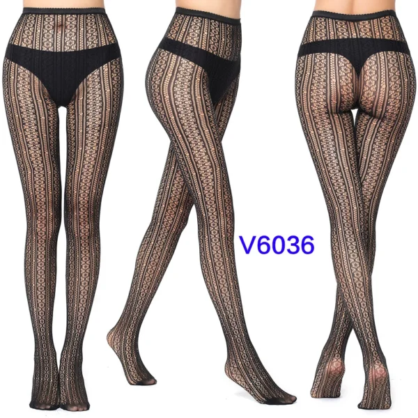 Sexy Fishnet Black Gothic Lace Tights Stocking - Image 8