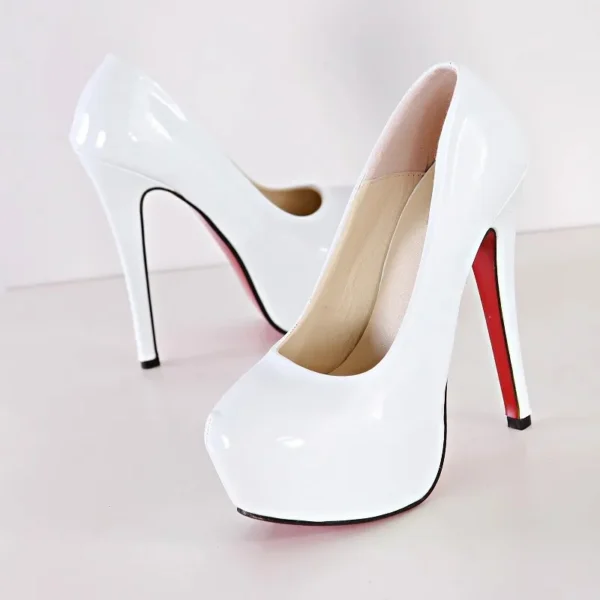 Sexy Party Pumps Stiletto Fashion Leather High Heels Shoes - Image 3