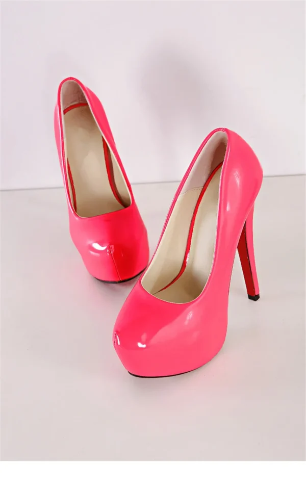 Sexy Party Pumps Stiletto Fashion Leather High Heels Shoes - Image 17