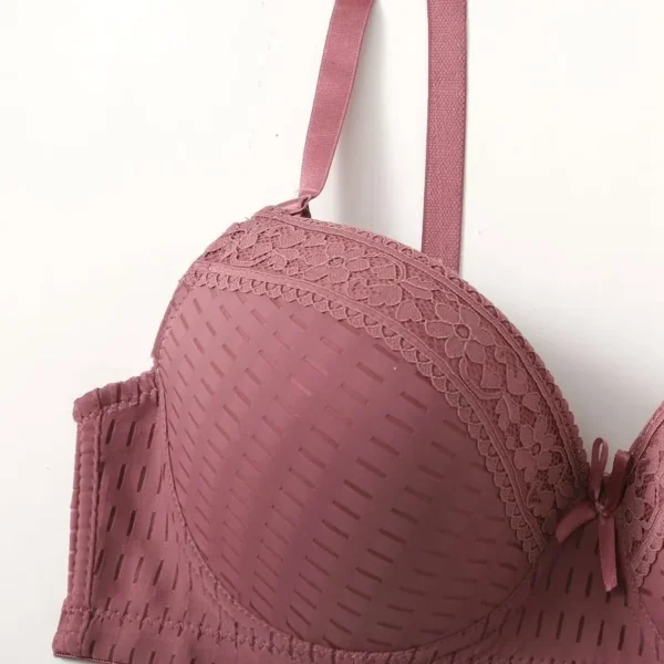 Sexy Large Plus Size No-Padding Thin Mold Cup Bras - Image 4