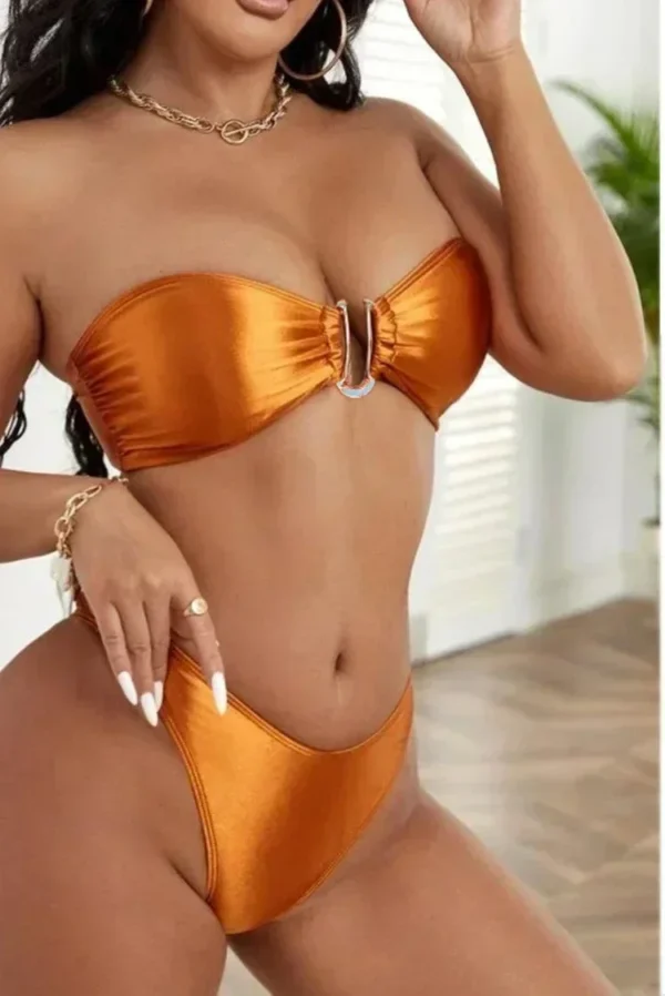 New Solid Sexy Summer Push Up Beach Swimwear Bikini Set - Image 15