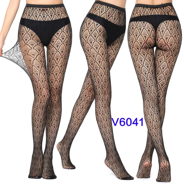 Sexy Fishnet Black Gothic Lace Tights Stocking - Image 28