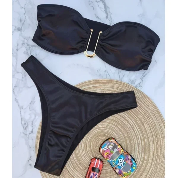 New Solid Sexy Summer Push Up Beach Swimwear Bikini Set - Image 13