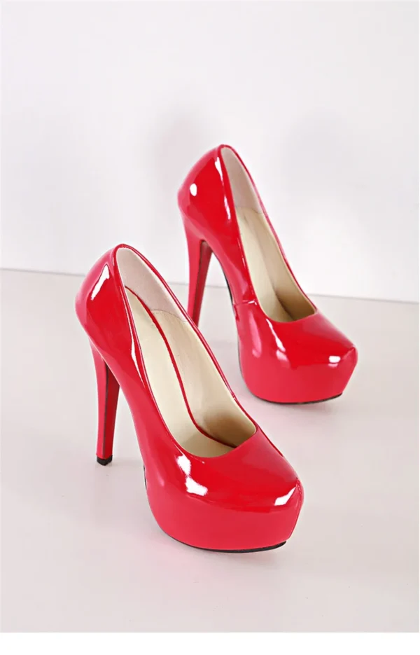 Sexy Party Pumps Stiletto Fashion Leather High Heels Shoes - Image 13