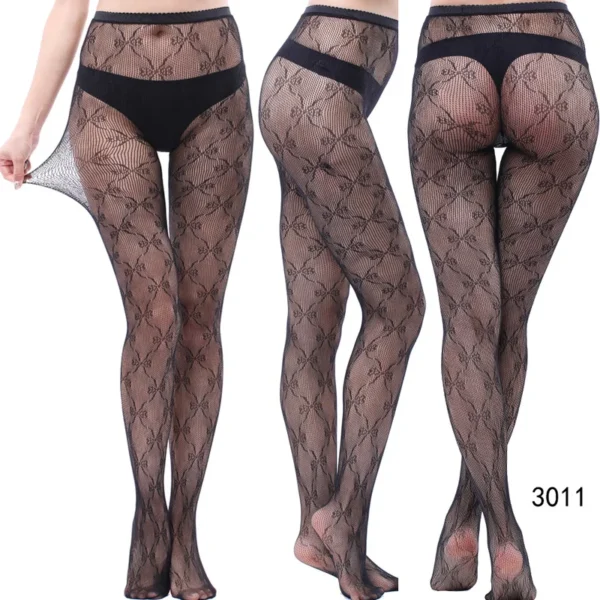 Sexy Fishnet Black Gothic Lace Tights Stocking - Image 6