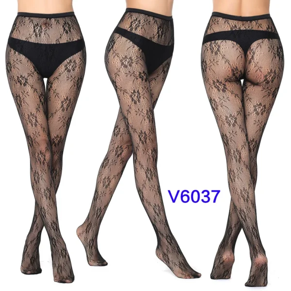 Sexy Fishnet Black Gothic Lace Tights Stocking - Image 32